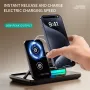 6-in-1 Desktop Charger with Wireless Fast Charging Bluetooth Speaker RGB Light Multi-Device Compatible