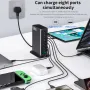 [GaN Tech] Bakeey 520W 8-Port USB PD Charger 4USB-A+4USB-C PD QC SCP PPS Fast Charging Digital Desktop Charging Station EU Plug US Plug for iPhone 16 16 Pro 15 14 13 for Xiaomi 15 Ultra for Samsung Galaxy S25 Ultra for Huawei Pura X