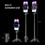 JC-25 Bluetooth Selfie Stick 360° Rotation Portable Mini 4 Leg Telescopic Stand with Wireless Remote for iPhone Android Phone Travel Vlog Photography