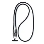 ESSAGER ES-X65 3A 60W Type-C to Type-C Lanyard Cable PD3.0 QC4.0/3.0 FCP Fast Charging Data Transmission Copper Core Line 0.3M/1.2M Long for iPhone 16 16 Pro 15 14 Pro Max for Xiaomi 15 Ultra for Samsung Galaxy S25 Ultra