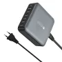[GaN Tech]Bakeey YMS-666 285W 6-Port USB PD Charger 6USB-C PD Fast Charging Desktop Charging Station EU Plug US Plug for iPhone 16 15 14 13 Pro Max for Samsung Galaxy Z Flip6 for Xiaomi 15pro for Huawei Mate XT