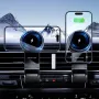 SD16 3-in-1 Wireless Car Charger Holder 15W Fast Charging Car Air Vent Mount Holder for Smart Phone for iPhone 16 16 Pro Max 15 14 13 for Samsung Galaxy S25 Ultra for Xiaomi 15 Ultra for Apple Watch for iPods