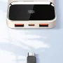 LDNIO PQ12 22.5W 37Wh 10000mAh LED Display Power Bank with Magnetic Wireless Charging External Battery Power Supply with 1 Input & 4 Outputs PD QC3.0 Fast Charging for iPhone 16 16 Pro 15 14 13 Pro Max for Huawei Mate XT for Xiaomi 15pro