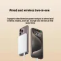 Xiaomi WPB0507 7.5W 18.5Wh 5000mAh Wireless Magnetic Power Bank External Battery Power Supply with 1 Input & 2 Outputs Fast Charging for iPhone 16 15 Pro 14 13 12 Pro Max for Samsung Galaxy Z Flip6 for Xiaomi 15pro for Huawei Mate XT