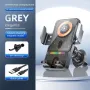 F18 15W Auto Clamping Wireless Car Charger Adapter Super Fast Charging Air Vent Car Phone Holder for iPhone 16 15 Pro Max for Samsung Galaxy S25 Pro for Huawei Pura X