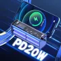 K32 100W 10000mAh/20000mAh Şeffaf Powerbank LED Ekranlı Harici Pil Güç Kaynağı 2 Giriş ve 3 Çıkış Desteği PD/QC/AFC/SCP Hızlı Şarj iPhone 16, 16 Pro, 15, 14, 13 Pro Max için Xiaomi 15pro, Samsung Galaxy S25 Ultra için