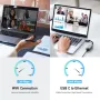 อะแดปเตอร์สายเคเบิลเครือข่ายพอร์ตการ์ดเครือข่าย USB Type C ถึง Gigabit USB-C ถึง RJ45 สำหรับแล็ปท็อปและแท็บเล็ต