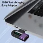 6A Type-C OTG Adapter 120W Fast Charging Digital Display USB-C to C Converter 480Mbps Data Transfer PD Compatible Aluminum Alloy for Phone Laptop Tablet