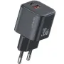 [GaN Tech] USAMS CC263 30W 2-Port USB Charger USB-A+USB-C Fast Charging Wall Charger Adapter EU Plug for iPhone 16 16 Pro 15 14 13 Pro Max for Huawei Pura X for Xiaomi 15pro for Samsung Galaxy S25 Ultra