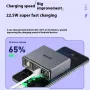 WEKOME WP-13 22.5W 10000mAh Clear Punk Style Power Bank LED Display External Battery Power Supply with 2 Inputs & 2 Outputs Fast Charging for iPhone 16 16Pro 15 14 13 Pro Max for Huawei Pura X for Xiaomi 15pro