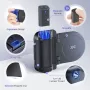 JJC Snapgrip Magnetic Phone Grip Stand with bluetooth Remote 17 Heavy-Duty Magnets 5.1lbs MagSafes Tripod Mount 180°Rotation for iPhone 16 15 14 Vlog Selfie Video