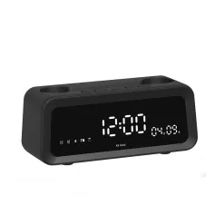 K3 Dual Alarm Clock Speaker Wireless bluetooth 5.4 Speakers with HD Digital Display 57mm Speaker Deep Bass Support TF Card Playback FM Radio Phone Bracket Portable Speakers