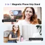 JJC Snapgrip Magnetic Phone Grip Stand with bluetooth Remote 17 Heavy-Duty Magnets 5.1lbs MagSafes Tripod Mount 180°Rotation for iPhone 16 15 14 Vlog Selfie Video