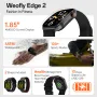 Weofly Edge 2 1.85 inç AMOLED Kavisli Ekran 60Hz Yenileme Hızı Pürüzsüz 3ATM Su Geçirmez Sesli Asistan bluetooth Arama Kalp Atış Hızı Kan Oksijen Monitörü Uyku İzleme Nefes Egzersiz Stres İzleyici Kadın Sağlığı Çoklu Spor Modları Akıllı Saat