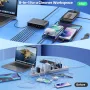 [GaN Tech] 300W 8-Port USB PD Charger 5USB-C+3USB-A QC PD Fast Charging Desktop Charging Station EU Plug for iPhone 16 15 Pro 14 13 Pro Max 12 for Huawei Pura X for Samsung Galaxy S25 Ultra for Xiaomi 15pro