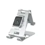 Blitzmax BM-TS4 3 in 1 Tablet/Phone Holder Portable Foldable Online Learning Live Streaming Desktop Stand Watch Tablet Phone Holder for iPhone 14 14 Plus 14 Pro Max for Samsung Galaxy Z Fold 4 S22 Ultra MacBook Air for iPad Pro 2021