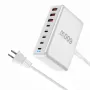 [GaN Tech]Bakeey YMX-600W 600W 8 Portlu USB PD Şarj Cihazı 5USB-C+3USB-A QC PD3.1 Hızlı Şarj Masaüstü Şarj İstasyonu AB Fişi ABD Fişi iPhone 16 15 Plus 14 13 12 Pro için Huawei Mate XT için Xiaomi 15pro için Oppo A5 Pro için