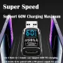 LED Digital Display USB 3.2 Adapter 10Gbps 36-60W Power Meter Tester Smart Chip Data Transmission USB-C Extension Adapter Converter