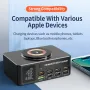 Bakeey WLX-818D+ 140W 8-Port USB PD Charger with Magnetic Wireless Charger Pad 4USB-A+4USB-C PD QC3.0 Fast Charging Desktop Charging Station EU Plug US Plug for iPhone 16 16 Pro 15 14 Plus 13 12 Pro Max for HUAWEI XIAOMI for MacBook Pro for iPad Pro