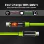 240W High-Speed USB Type C to Type C Charging Cable with LED Display for Car Quick Charge