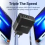 BK304-2A2C 100W 4-Port USB PD Charger 2USB-A+2USB-C PD QC3.0 Fast Charging Wall Charger Adapter EU Plug US Plug for iPhone 16 16 Pro 15 14 13 for Xiaomi 15pro for Samsung Galaxy Z Flip6 for Huawei Mate 70