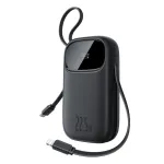 Baseus PPQD3-1022D 22.5W 73Wh 20000mAh Power Bank with Dual Integrated Cables LED Digital Display External Battery Power Supply with 2 Inputs & 4 Outputs Fast Charging for iPhone 16 16 Pro 15 14 13 Pro Max for Huawei Pura X for Xiaomi 15pro