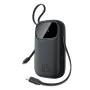 Baseus PPQD3-1022D 22.5W 73Wh 20000mAh Power Bank with Dual Integrated Cables LED Digital Display External Battery Power Supply with 2 Inputs & 4 Outputs Fast Charging for iPhone 16 16 Pro 15 14 13 Pro Max for Huawei Pura X for Xiaomi 15pro