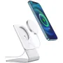 Desktop Mobile Phone Wireless Charger Stand Aluminum Desk Holder Dock for Magsafes Charger for iPhone 16/15/14/13/12 Pro Max for Huawei Pua X for Samsung Galaxy S25 Ultra