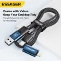 ESSAGER ES-X49 3A 65W USB-A/Type-C to Type-C/iP кабель для быстрой зарядки и передачи данных медный сердечник длиной 1 м для iPhone 15 14 13 для Huawei Mate60 Pro для Samsung Galaxy Z Flip4 для Xiaomi 13pro