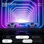 Altoparlante da gioco per computer Niyevn a 7.1 canali, soundbar cablata Bluetooth, 2 altoparlanti a doppia frequenza, bassi profondi, luce RGB, microfono HD integrato, soundbar wireless da tavolo a basso ritardo di gioco