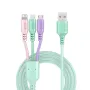 Cáp USB-A sang Micro/iP/Type-C 3 trong 1 đa năng sạc nhanh lõi đồng dài 1,2m cho iPhone 15 14 13 Pro cho Huawei Nova Flip cho Samsung Galaxy Z Flip6 cho Xiaomi Civi 4pro
