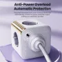 Toocki C27A Cube EU Socket 33W GaN Power Strip 7-in-1 USB-C Port 4000W 4AC Outlet 2USB-C 1USB-A Desktop Charging Station 1.5M Cable for Phone Tablet