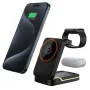 Z-33 15W 3-in-1 Wireless Charger Fast Wireless Charging Station for Smart Phones for iPhone 16 16 Pro 15 14 13 Pro Max for Huawei Mate XT for Xiaomi 15pro for iPhone Apple Watch for Airpods Pro