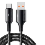 ESSAGER ES-X45 6A 120W USB-A to Type-C Cable Fast Charging Data Transmission Copper Core Line 1M/2M Long for iPhone 15 15 Plus for Samsung Galaxy Z Flod 6 for Xiaomi Civi 4 Pro for Huawei Pura 70 Ultra