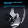 KZ EDC PRO Wired Earphone 3.5mm Jack Earbuds Large Dynamic Drivers Bass HiFi Monitor with Detachable Audio Cable In-ear Headphone Earbuds