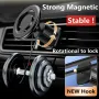 Mini Magnetic Car Phone Holder Stand 360° Rotary Support in Car for iPhone 15 14 13 Pro Magnet Car Air Vent Clip Cellphone Mount