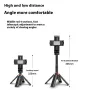 JC-25 Mini Selfie Stick Portable Universal Floor-standing Quadruped Mobile Phone Photography Stand 360° Rotation Artifact with Detachable bluetooth Remote Control