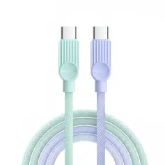ESSAGER 60W USB2.0 Type-C کێبڵی بارگاویکردنی خێرای داتا PD3.0 QC گونجاو 1m 2m بۆ تەلەفۆنە زیرەکەکان تابلێتەکان لاپتۆپ