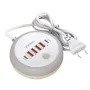50W 6-Port USB PD Charger 4USB-A+2USB-C PD Fast Charging Power Strip with Touch Light EU Plug US Plug for iPhone 16 16Pro 15 14 13 Pro Max for Samsung Galaxy Z Flip6 for Xiaomi 15pro for Huawei Mate XT