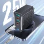 Chargeur USB PD USLION BK303 100 W 4 ports 2 USB-A + 2 USB-C PD QC3.0, adaptateur secteur à charge rapide, prise UE, prise US pour iPhone 15, 14, 13 Pro, Huawei Nova Pro, Samsung Galaxy Z Flip6, Xiaomi Civi 4Pro