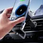 SD16 3-in-1 Wireless Car Charger Holder 15W Fast Charging Car Air Vent Mount Holder for Smart Phone for iPhone 16 16 Pro Max 15 14 13 for Samsung Galaxy S25 Ultra for Xiaomi 15 Ultra for Apple Watch for iPods