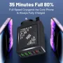 LYK-880 65W 6-Port USB PD Charger 4USB-A+2USB-C PD Fast Charging Wall Charger Adapter EU Plug for iPhone 16 16 Pro 15 14 13 Pro Max for Xiaomi 15pro for Samsung Galaxy S25 Ultra