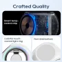 KUULAA KL-CD70 15W RGB Wireless Capsule Charger Fast Wireless Charging Stand for Smart Phones for iPhone 15 14 13 for Huawei Pura 70 for Samsung Galaxy S24 for Apple Watch for Airpods