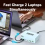 [GaN Tech]Bakeey WLX-818L 220W 6-Port USB PD Charger 2USB-A+4USB-C PD QC3.0 Fast Charging Desktop Charging Station EU Plug US Plug for iPhone 16 15 Pro 14 13 12 Pro Max for HUAWEI for SAMSUNG for Airpods for Apple Watch