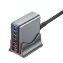 [GaN Tech] Bakeey YMX-470W 470W 6-Port USB PD Charger 2USB-A+4USB-C PD QC Fast Charging Desktop Charging Station EU Plug US Plug for iPhone 16 15 Pro 14 13 12 for Huawei Pura X for Xiaomi 15 Ultra for Samsung Galaxy S25 Ultra