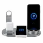 Carregador sem fio Qi 4 em 1, carregador de telefone, carregador de relógio, carregador de fones de ouvido para smartphones com tecnologia Qi, para iPhone, Samsung, Apple Watch, Apple AirPods Pro