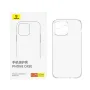Baseus Simple Series Capa transparente para celular para iPhone 16 Pro Max, capa protetora à prova de choque com airbag para iPhone 16 Plus, capa de silicone TPU macio resistente a óleo