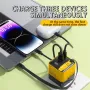 [GaN Tech] WEKOME WP-U39 65W 2ポート USB PD 充電器 USB-A+USB-C 内蔵伸縮式 Type-C ケーブル 急速充電 壁掛け充電器アダプター EUプラグ/USプラグ iPhone 16 15 14 13 Pro Huawei Mate XT Samsung Galaxy Z Fold6 Xiaomi MIX Fold4 対応