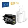 F002 65W 5 Portlu USB PD Şarj Cihazı 3USB-A+2USB-C Hızlı Şarj Duvar Şarj Adaptörü AB Fişi iPhone 12 13 14 14 Pro Samsung Galaxy S23 Redmi K60 Oppo Reno9