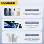 Carregador USB PD ESSAGER ES-CD43 de 65 W com 2 portas USB-A+USB-C QC4.0/3.0/2.0 PD3.0/2.0 FCP SCP DCP PPS Adaptador de carregador de parede de carregamento rápido Apple 2.4A Plugue UE Plugue EUA para iPhone 16 15 14 13 Pro para Huawei Mate XT para Xiaomi